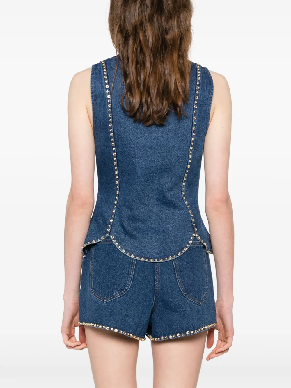 SANDRO Gilet verfraaid met stras Blauw