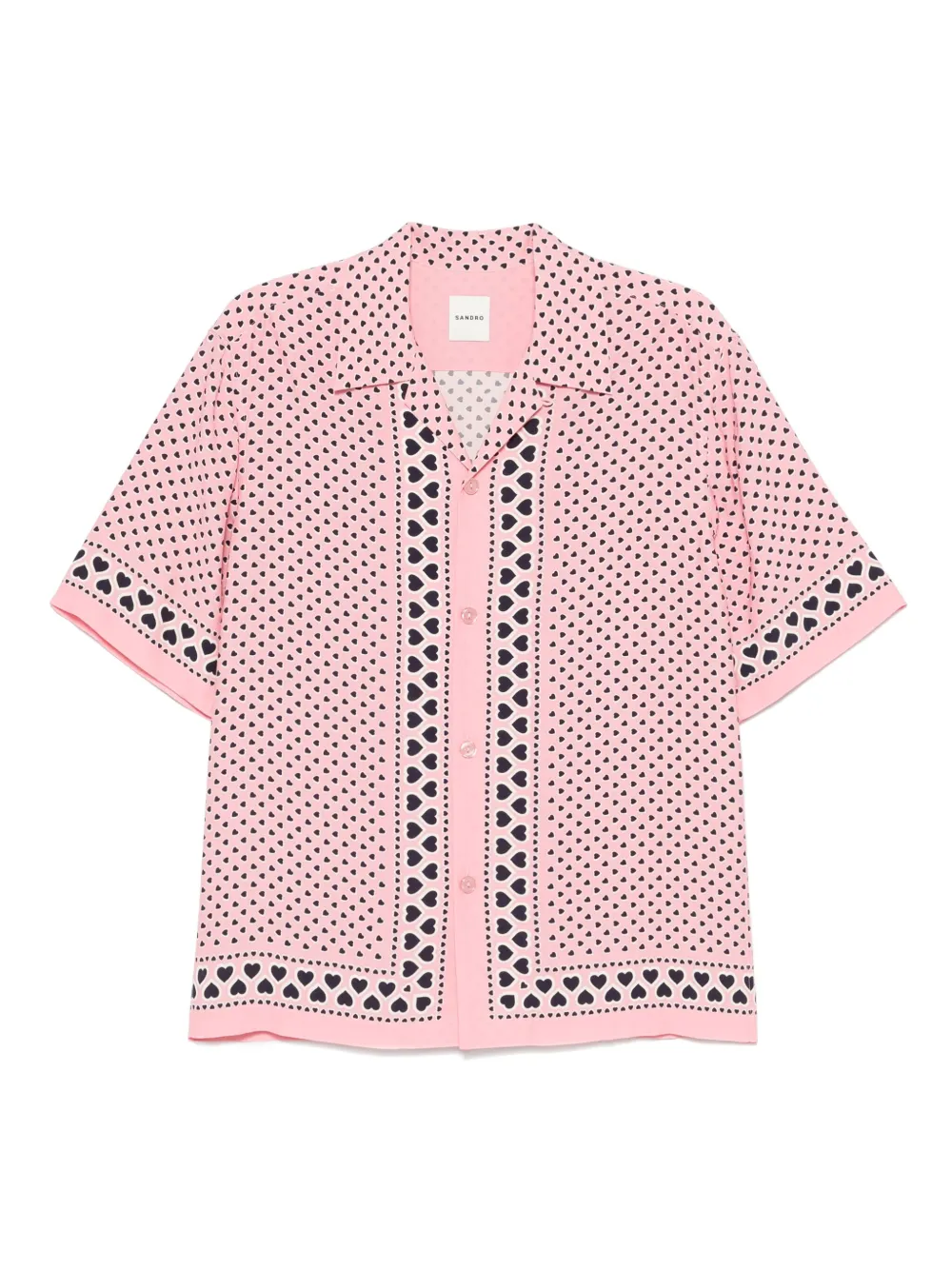 SANDRO T-shirt con stampa a cuore - Rosa