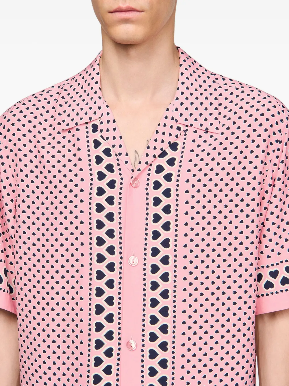 SANDRO T-shirt met hartprint Roze