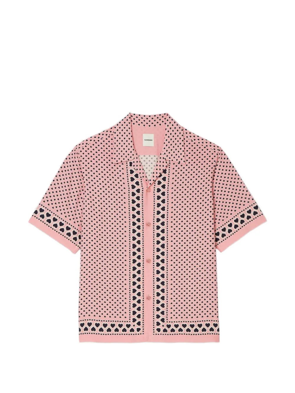 SANDRO T-shirt con stampa a cuore - Rosa