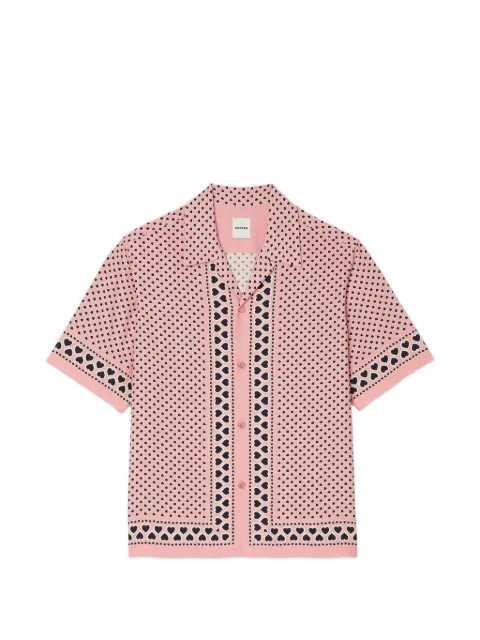 SANDRO t-shirt à imprimé cœur
