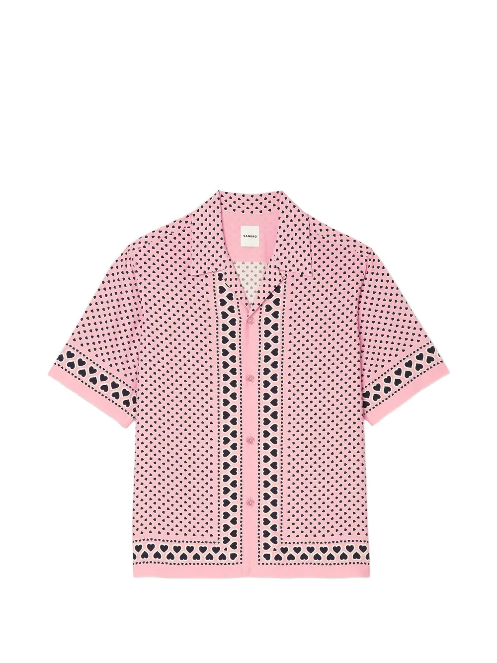 SANDRO T-shirt con stampa a cuore - Rosa