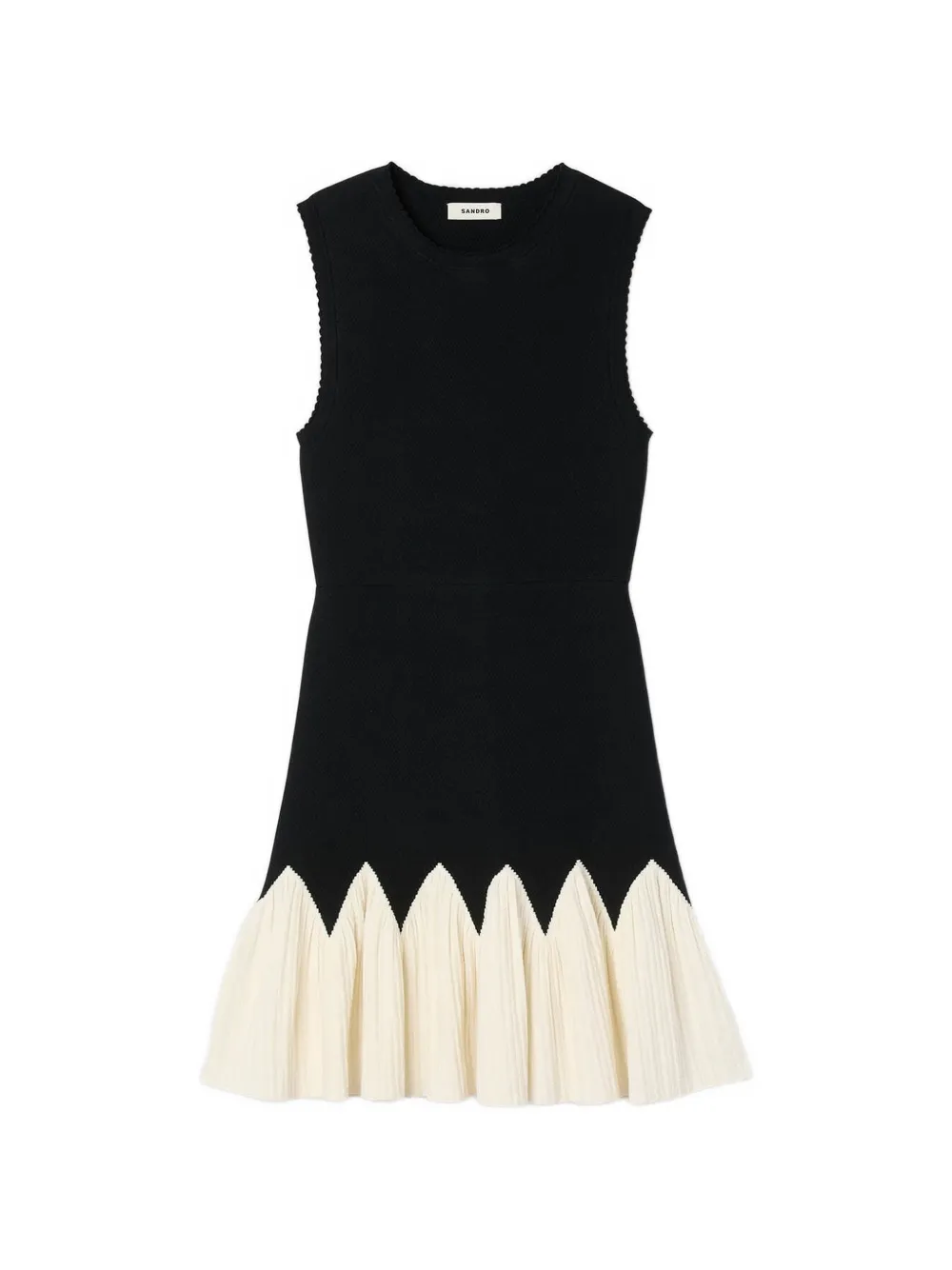SANDRO Abito corto in maglia - Nero