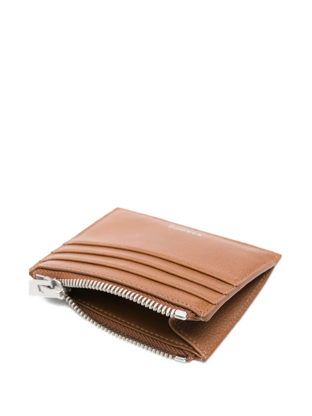 SANDRO Leren pasjeshouder met rits Bruin