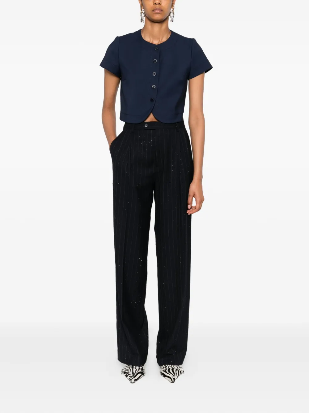 SANDRO Top met korte mouwen Blauw