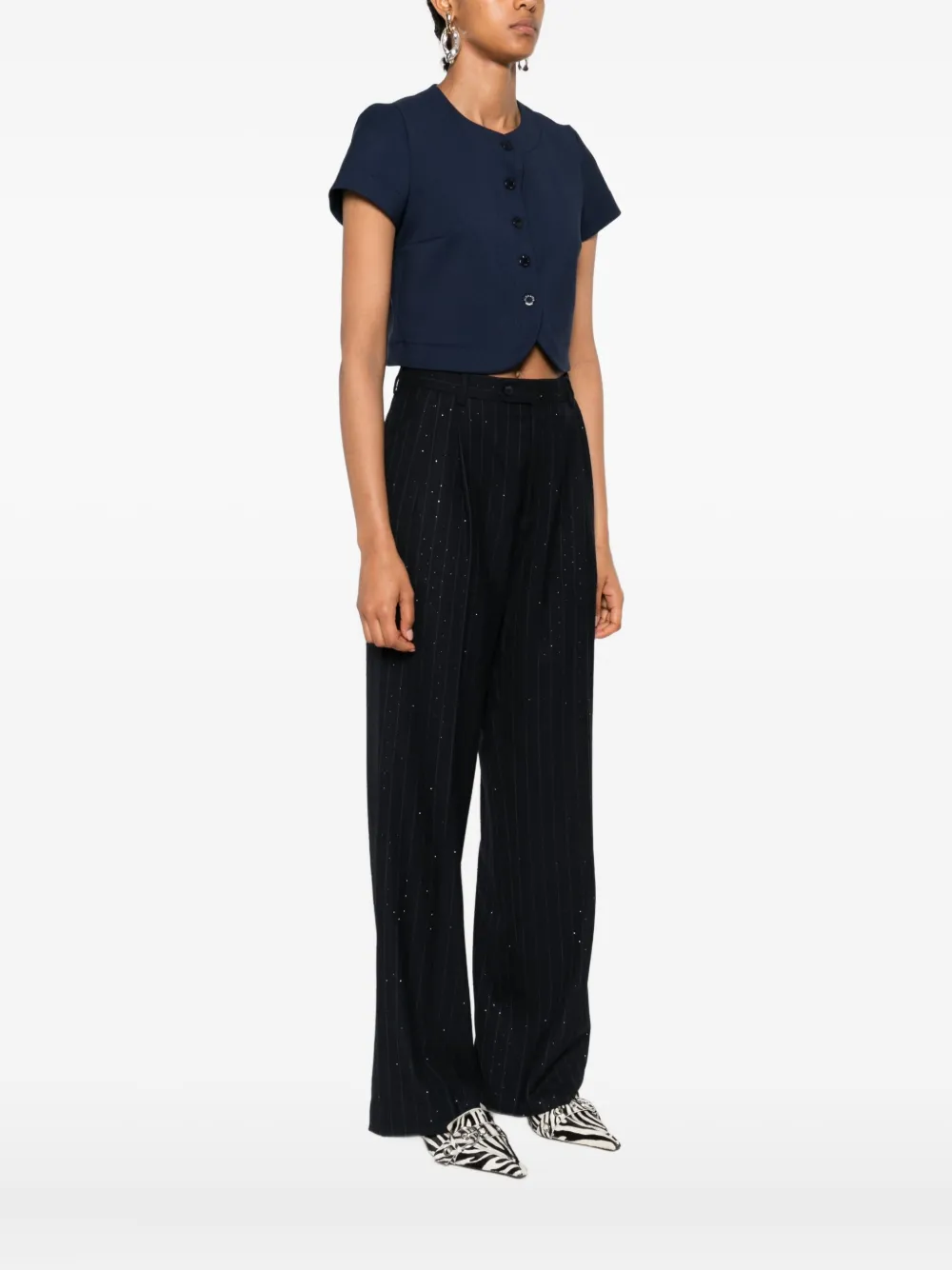 SANDRO Top met korte mouwen Blauw