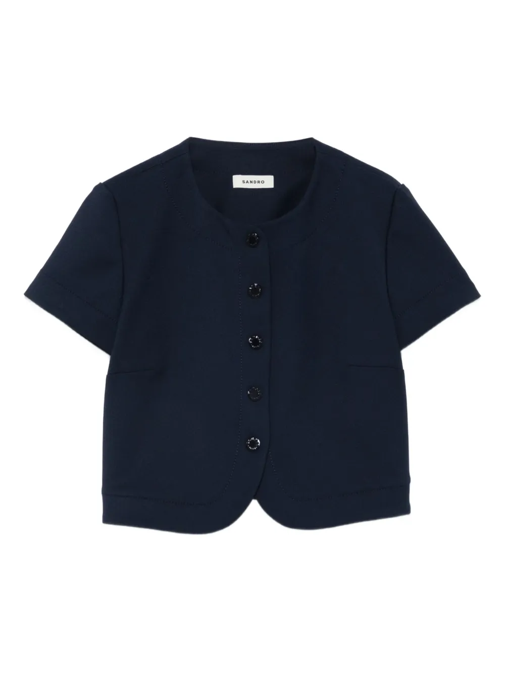 SANDRO Top met korte mouwen Blauw