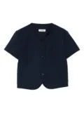 SANDRO button-fastening short-sleeve top - Blue
