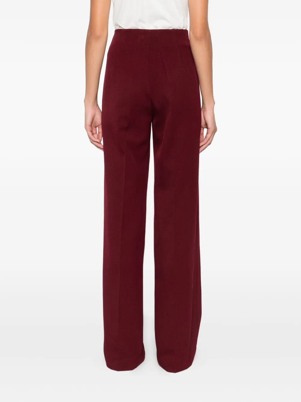 SANDRO Broek met wijde pijpen Rood