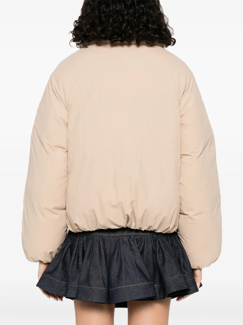 SANDRO Donsjack met rits Beige