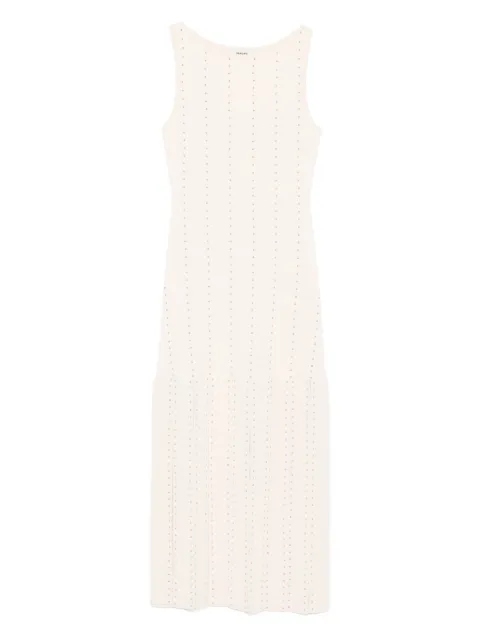 SANDRO vestido midi tejido con apliques