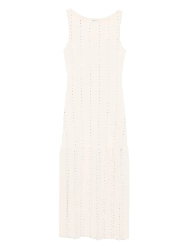 SANDRO スタッズ ニットドレス | ニュートラル | FARFETCH JP