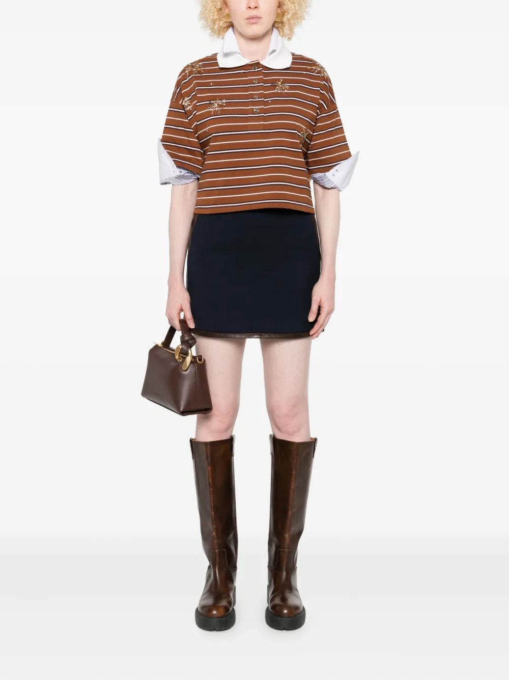 SANDRO Mini-rok met ritssluiting - Blauw