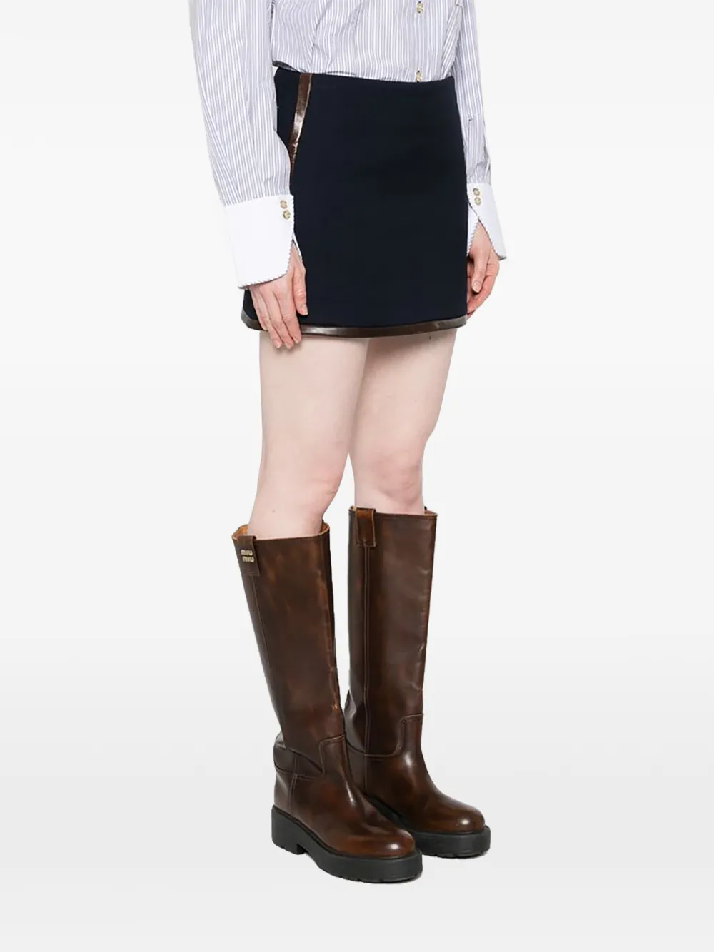 SANDRO Mini-rok met ritssluiting Blauw