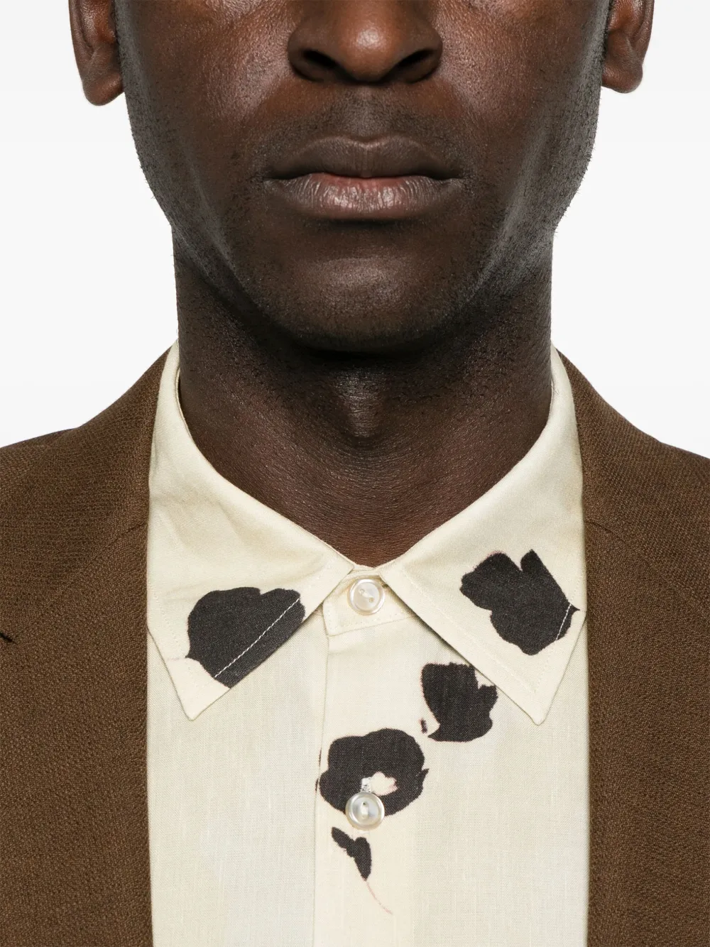 SANDRO Overhemd met bloemenprint Beige