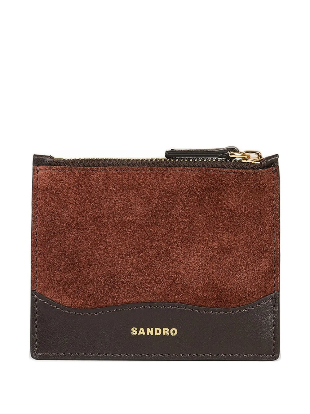 SANDRO leather zip-around wallet | Brown | Image 1