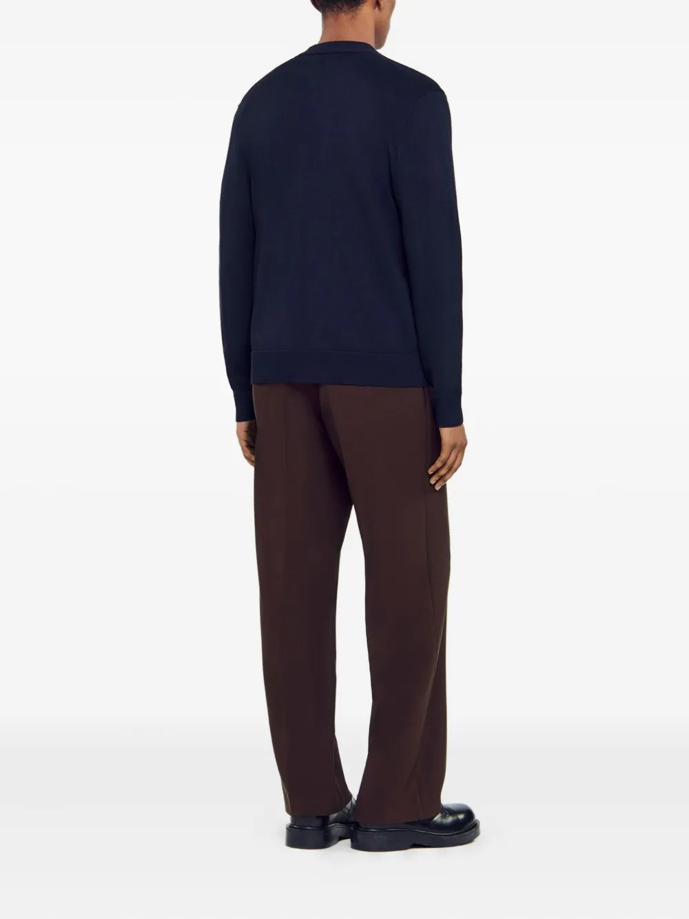 SANDRO Vest met geborduurd detail en V-hals Blauw