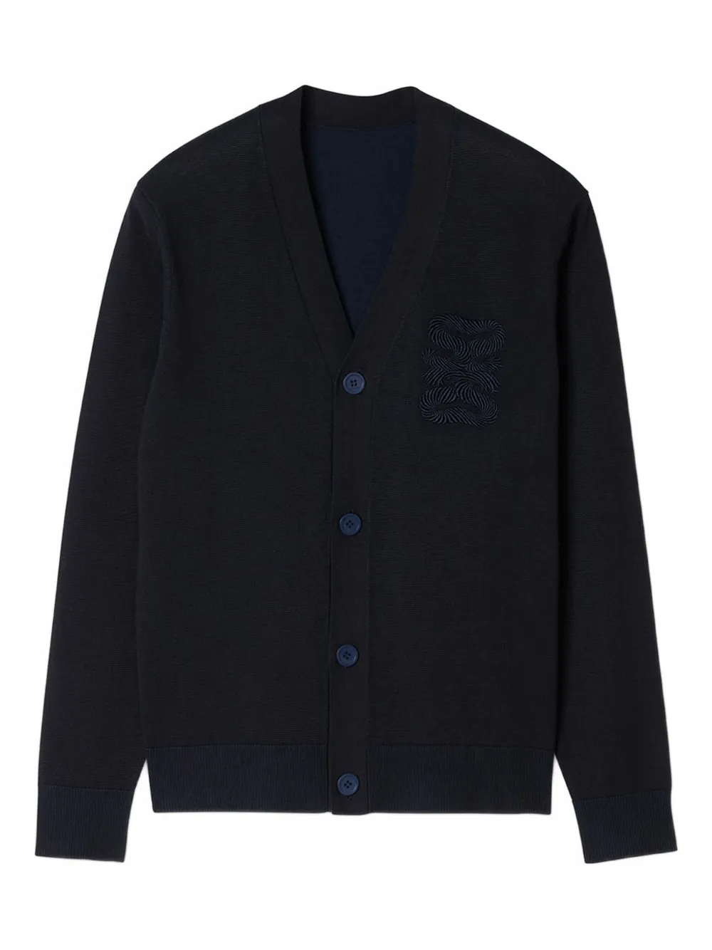 SANDRO embroidered-detail V-neck cardigan | Blue | Image 1