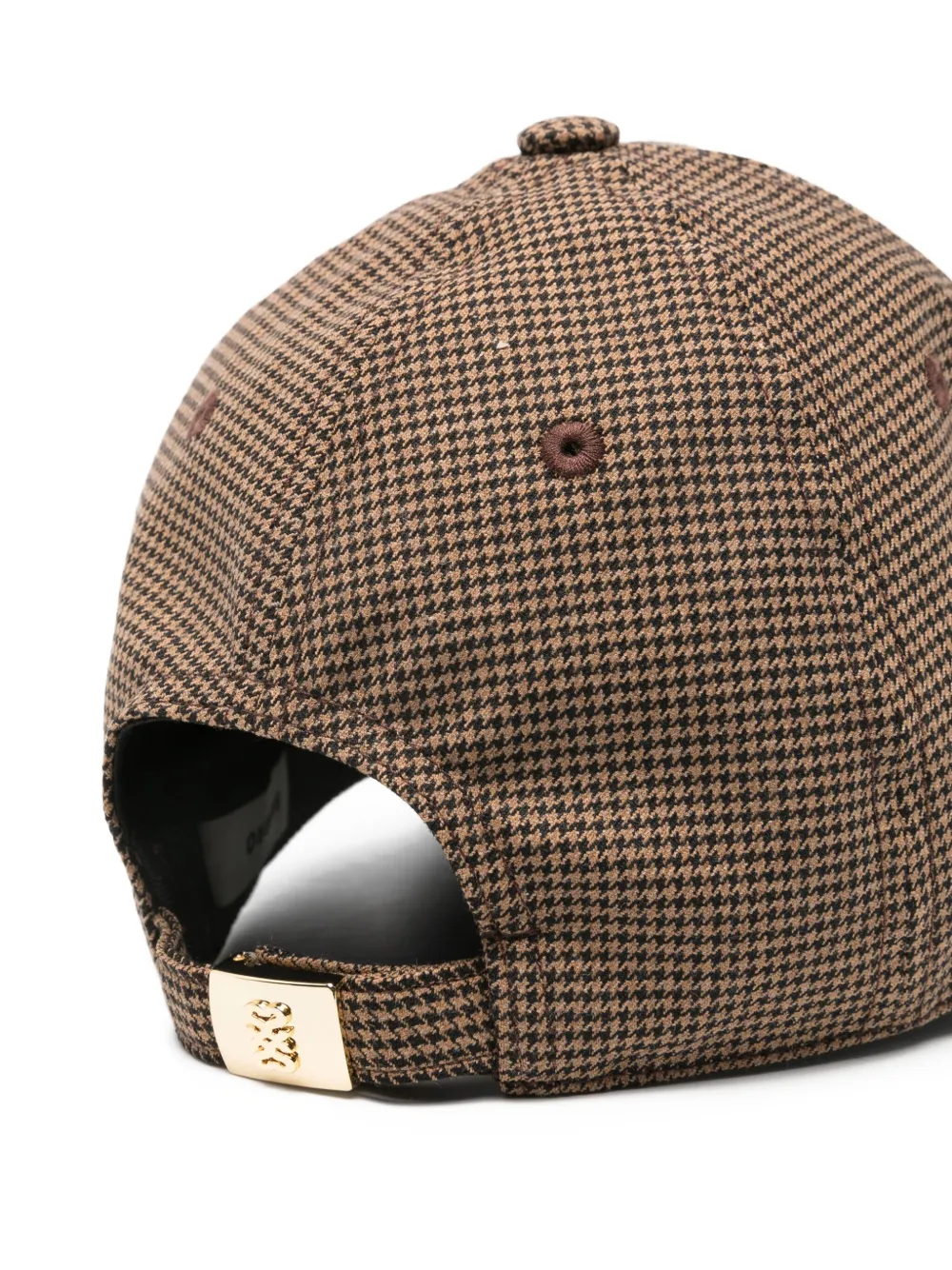 SANDRO Honkbalpet met geborduurde pied-de-poule print - Bruin