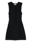 SANDRO round-neck button-front mini dress - Black