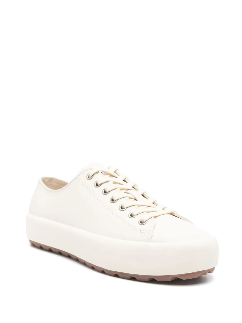 SANDRO Leren sneakers Beige