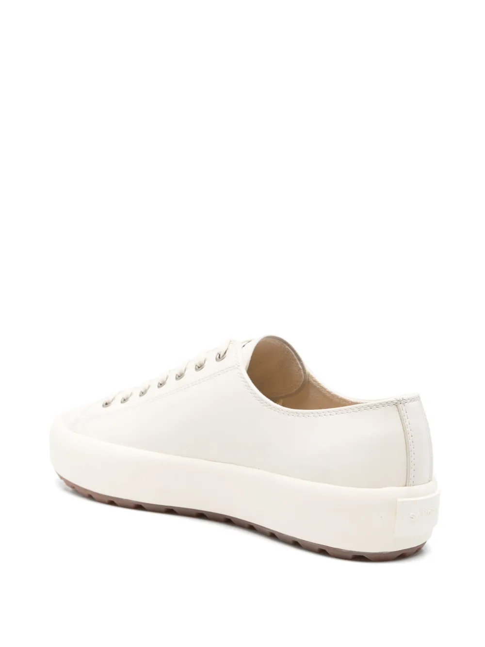 SANDRO Leren sneakers Beige