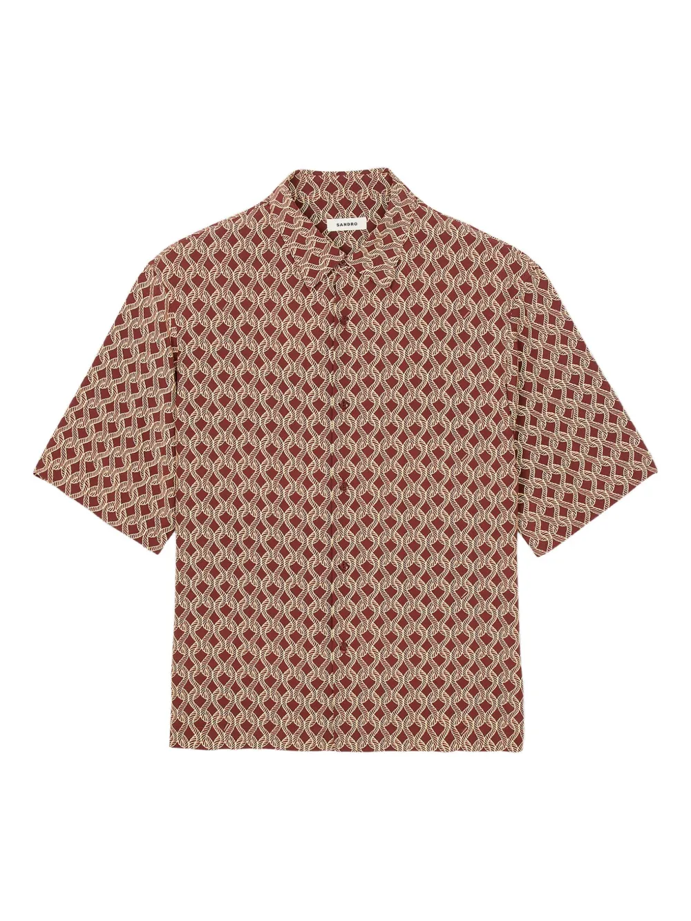 SANDRO graphic-print short-sleeve shirt Rood