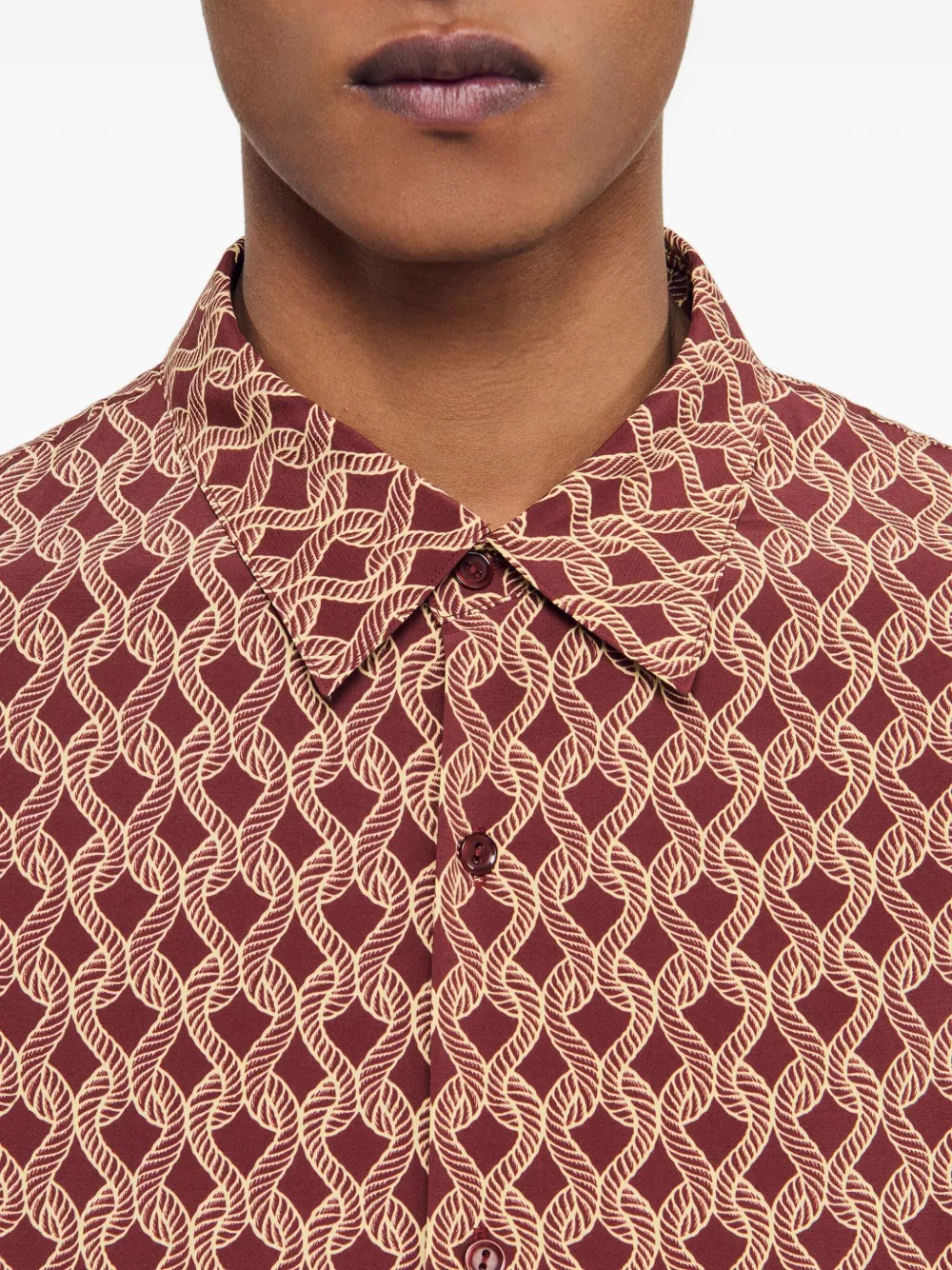 SANDRO Overhemd met grafische print Rood