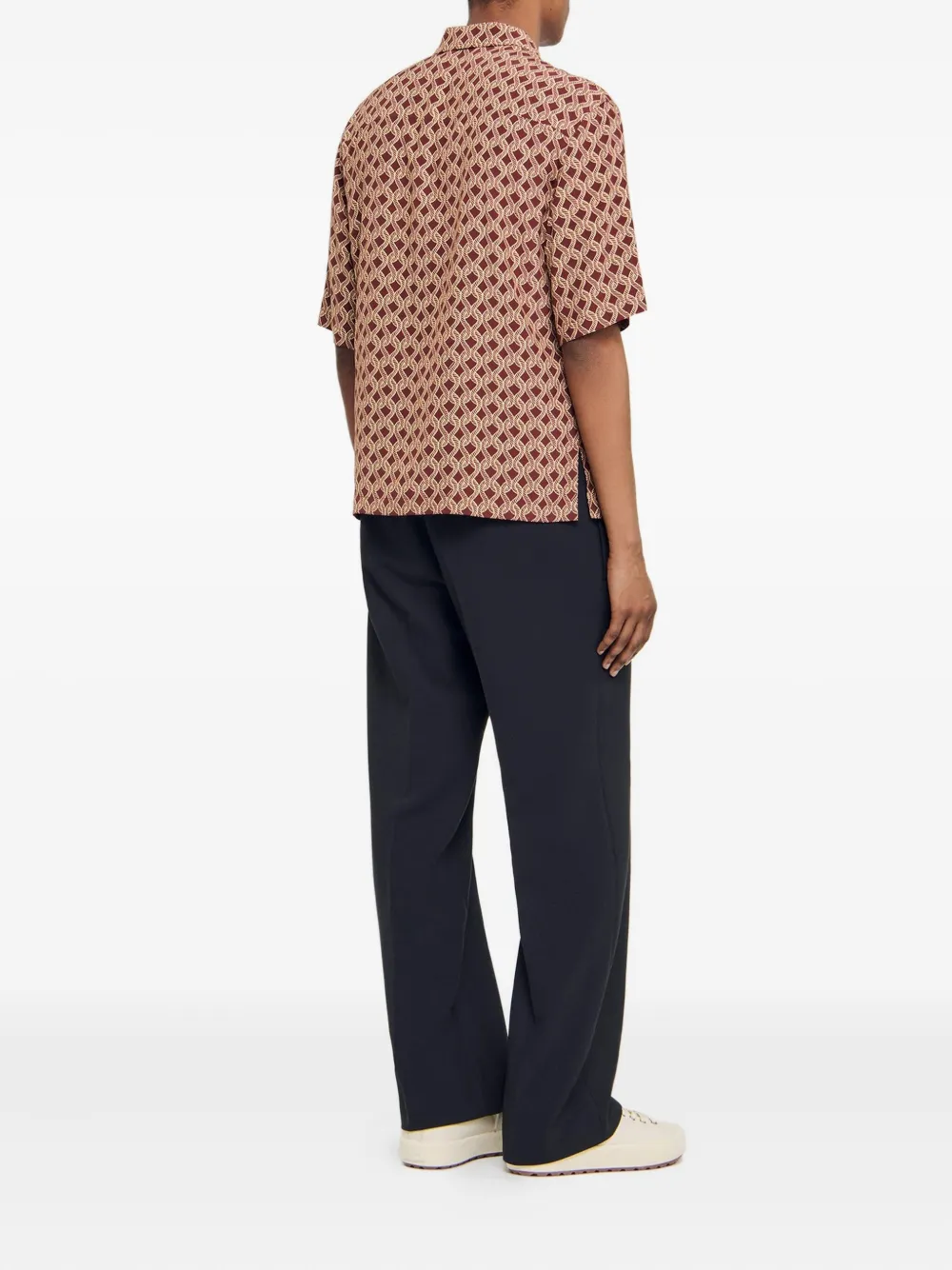 SANDRO Overhemd met grafische print Rood