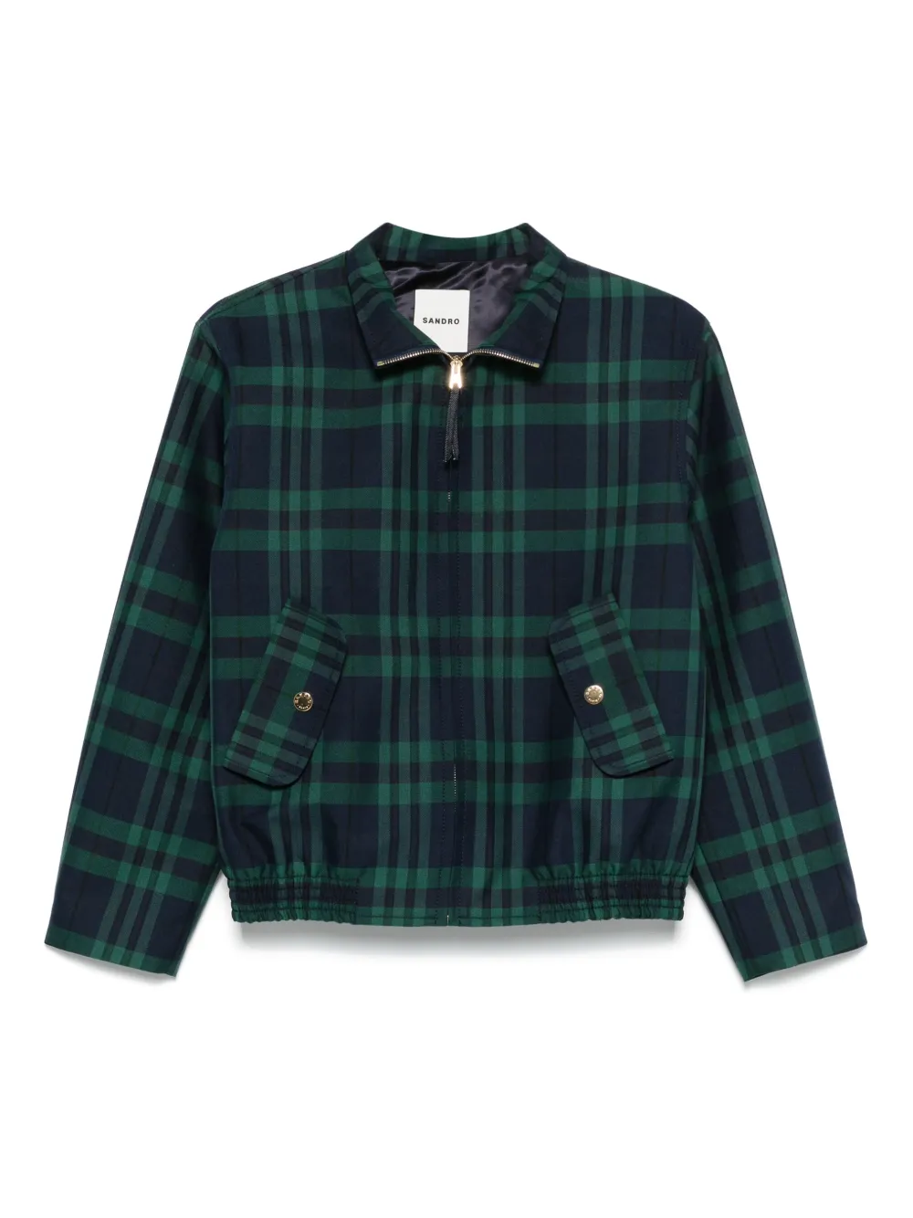 SANDRO tartan-check jacket | Green | Image 1