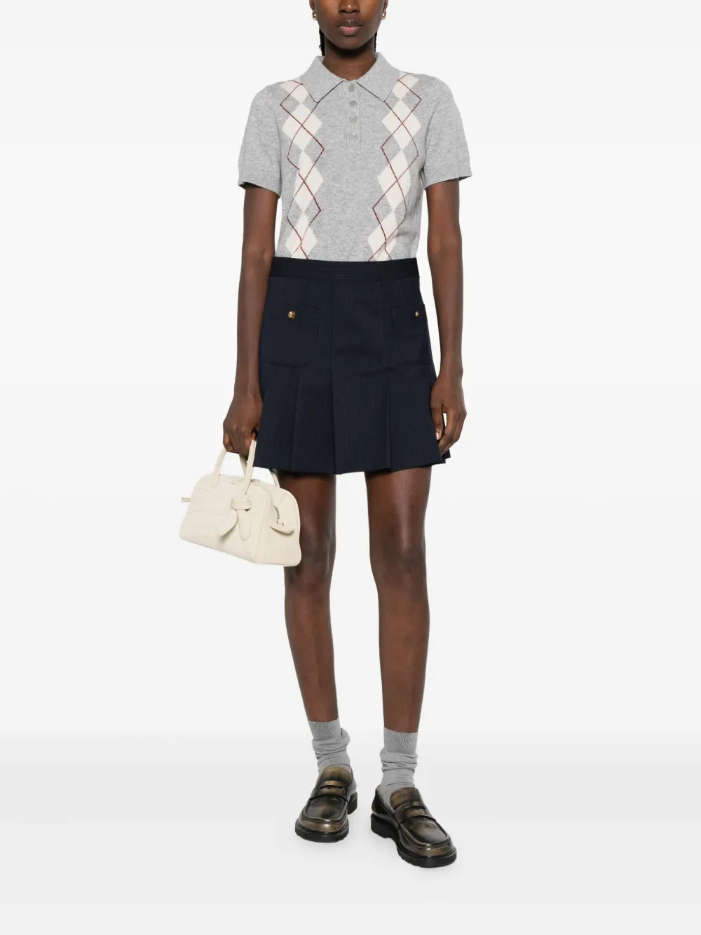 SANDRO pinstripe pleated mini skirt | Pleated Skirts | Image 2