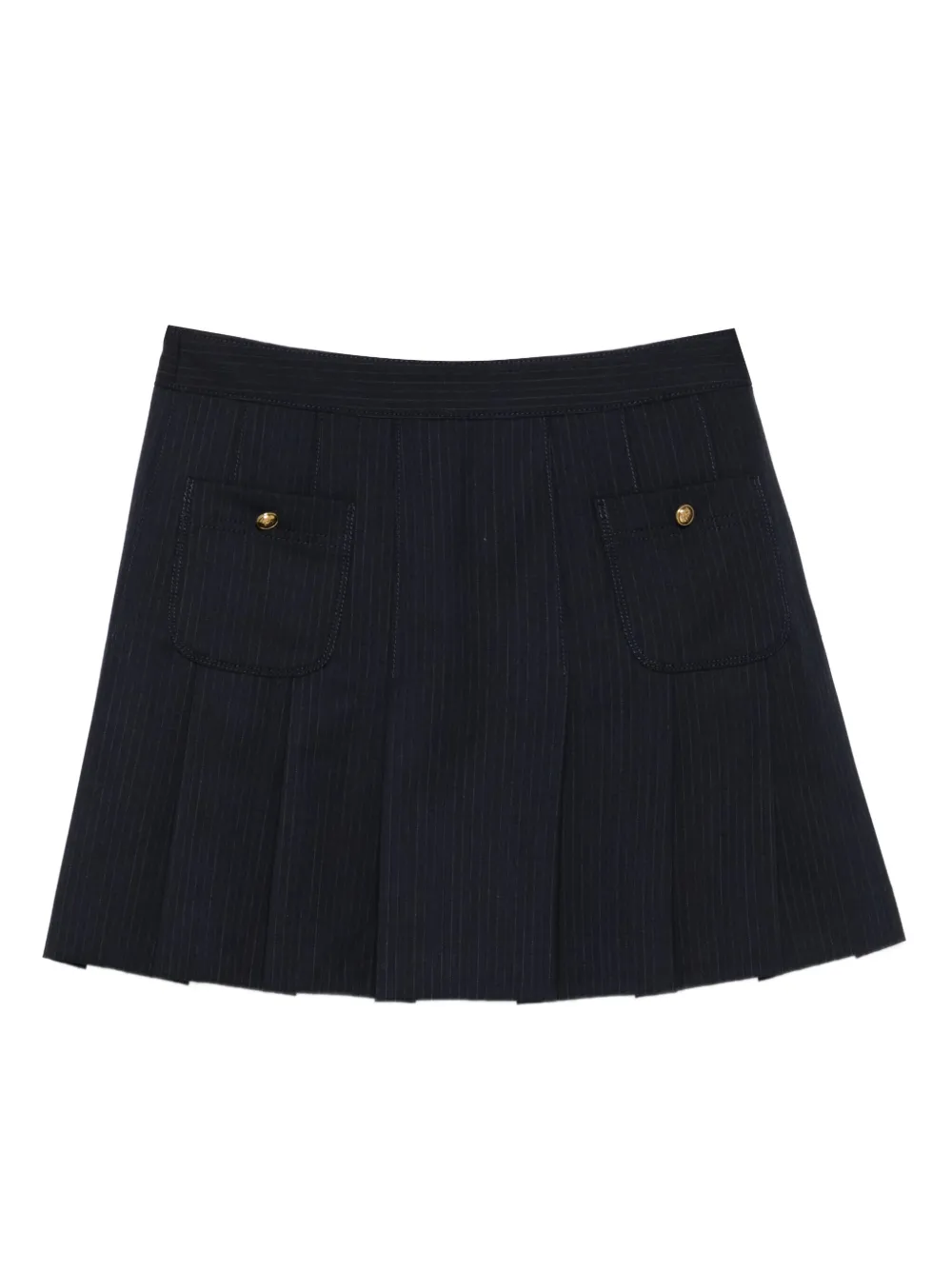 SANDRO pinstripe pleated mini skirt | Blue | Image 1