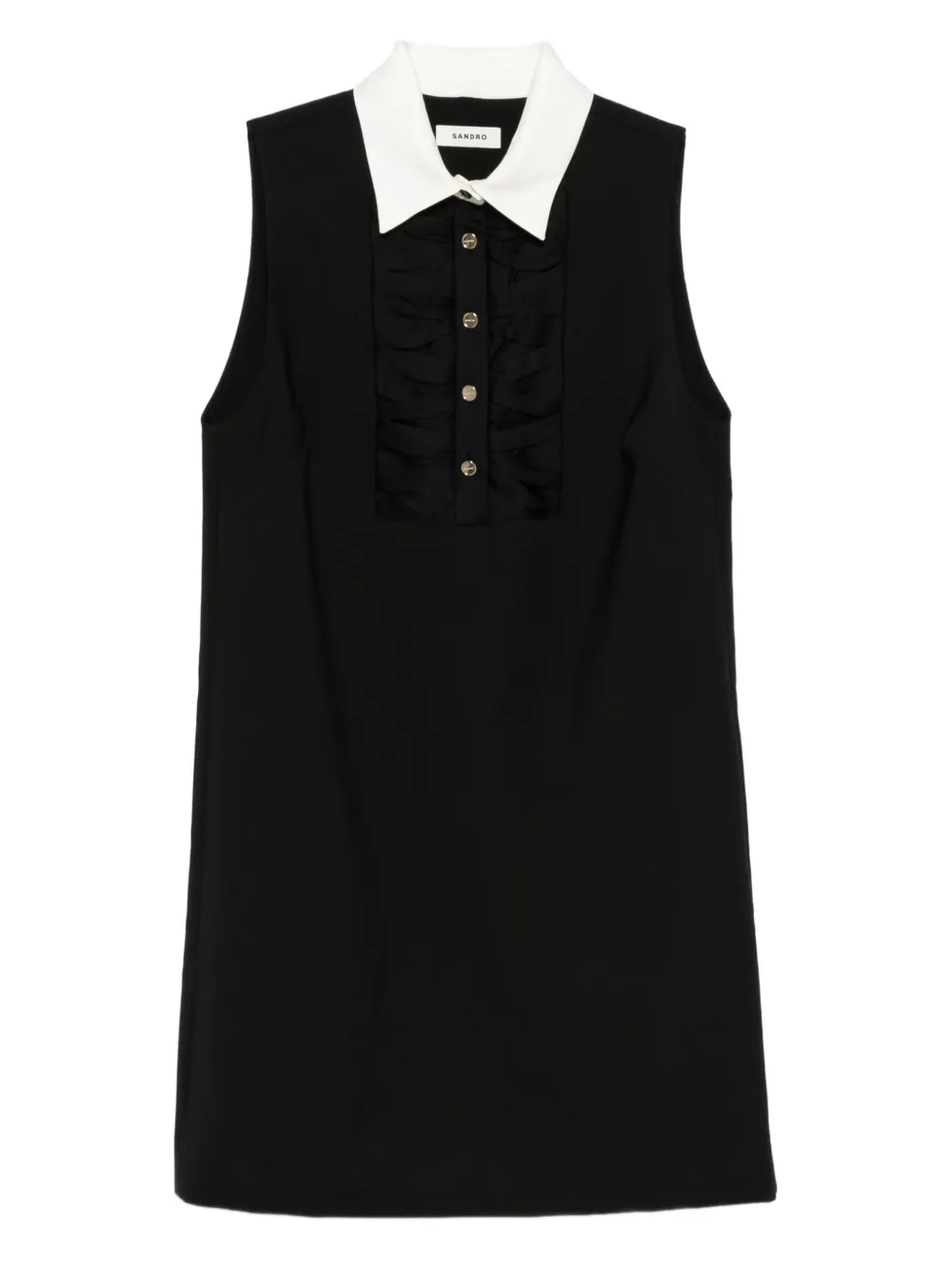 SANDRO sleeveless mini day dress | Black | Image 1