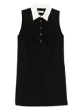 SANDRO sleeveless ruffled-panel mini day dress - Black