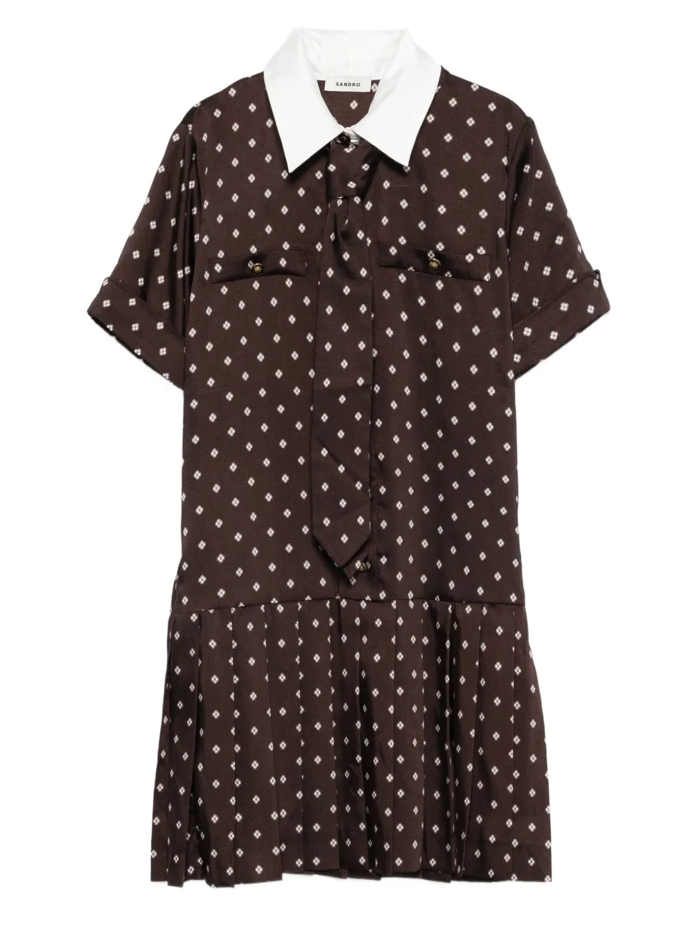 geometric-print mini dress