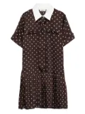 SANDRO geometric-print mini dress - Brown