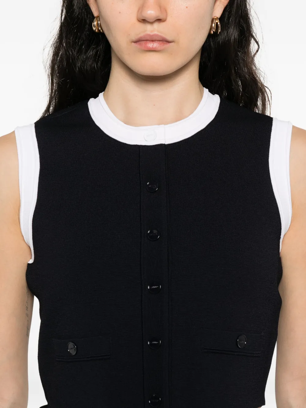 SANDRO Top met knoopdetail Blauw