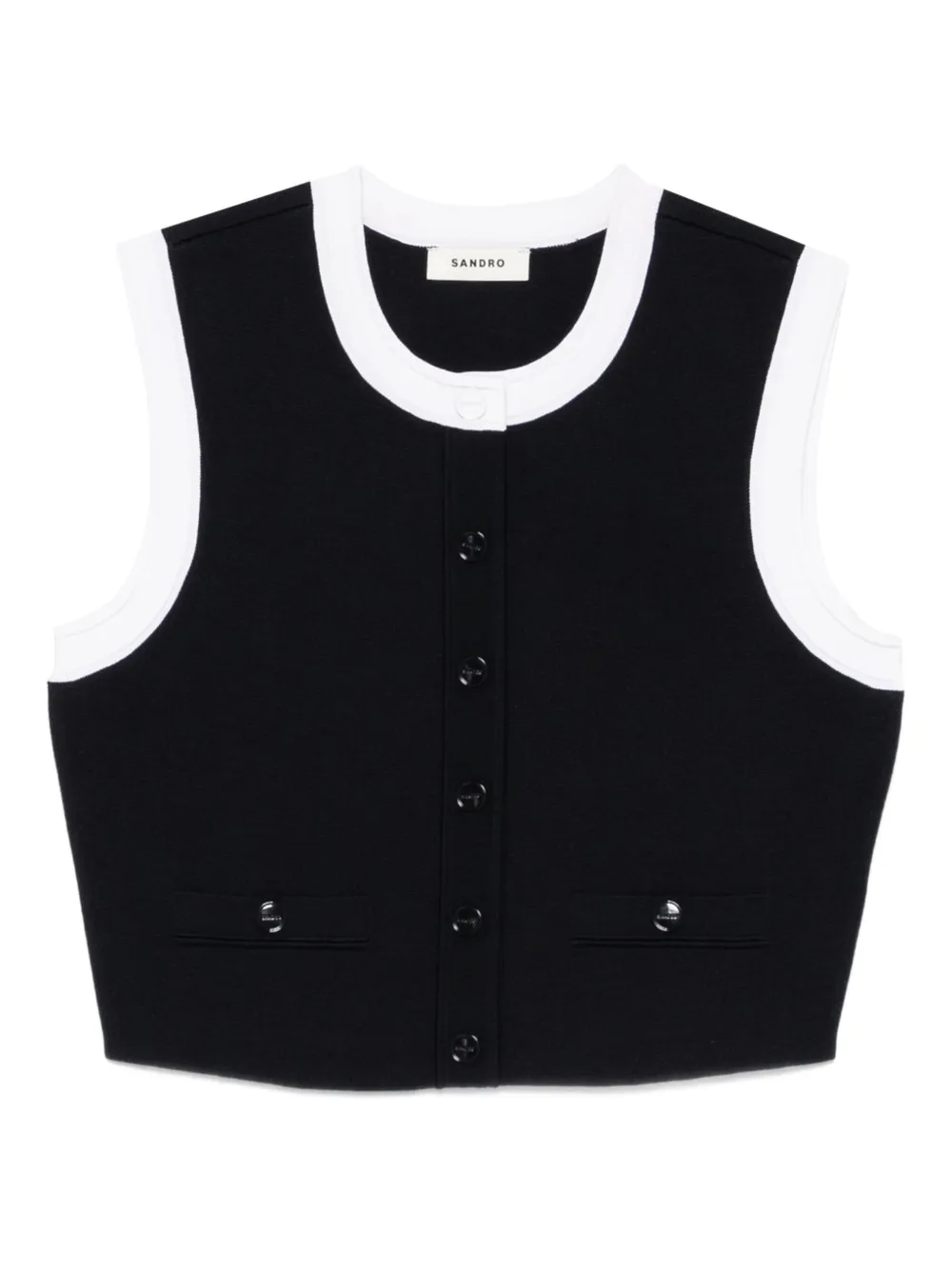SANDRO Top met knoopdetail Blauw