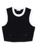 SANDRO button-detail sleeveless top - Blue