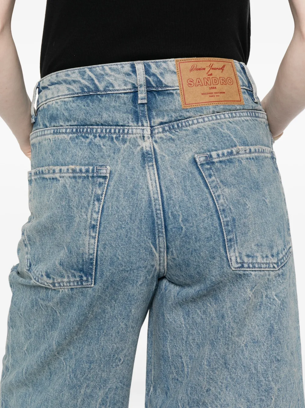 SANDRO Denim shorts Blauw