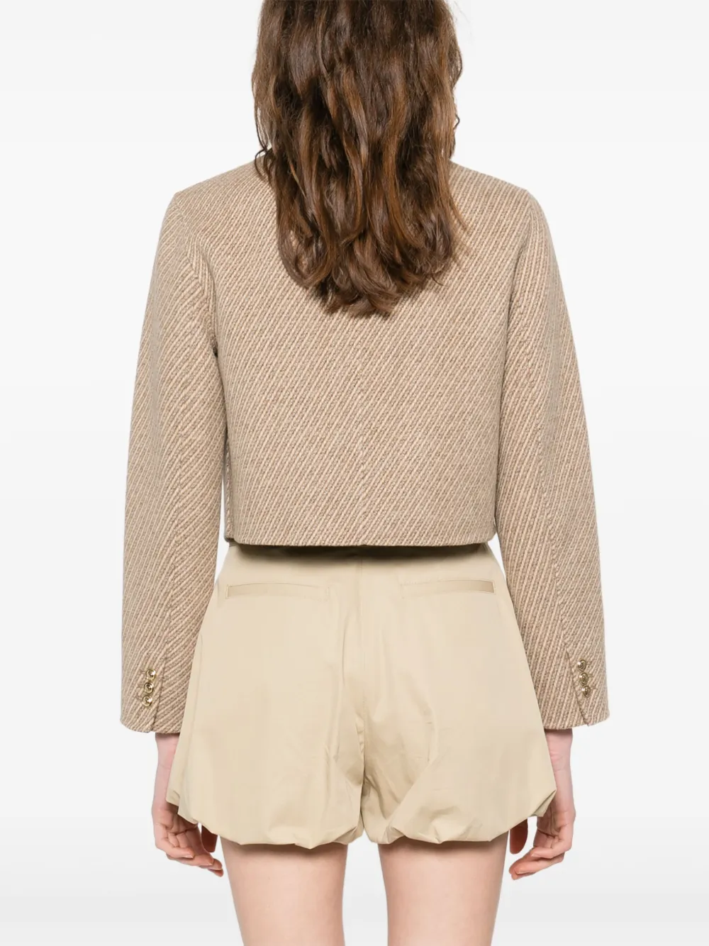 SANDRO Gestreept jack Beige