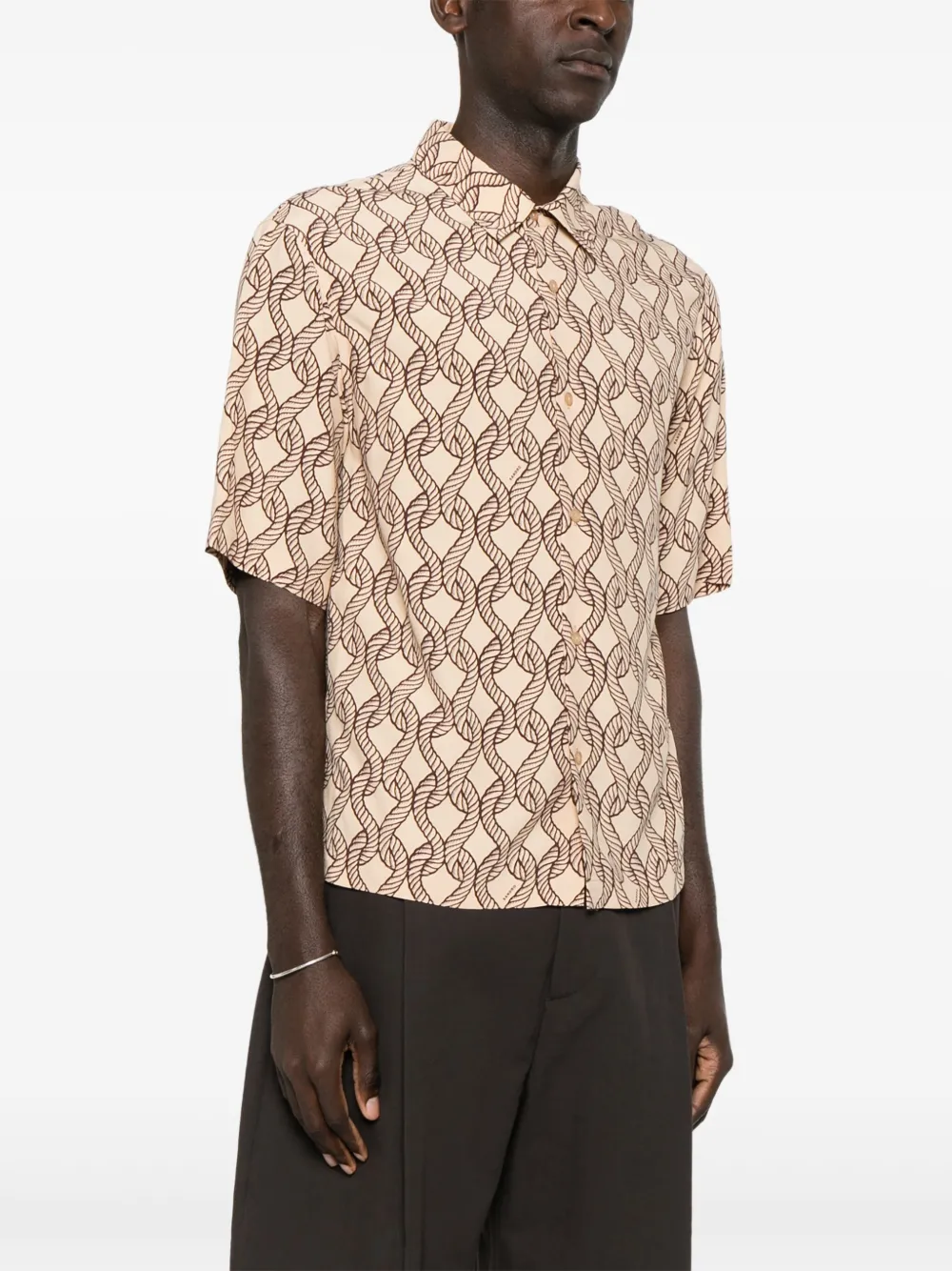 SANDRO Overhemd met print Beige