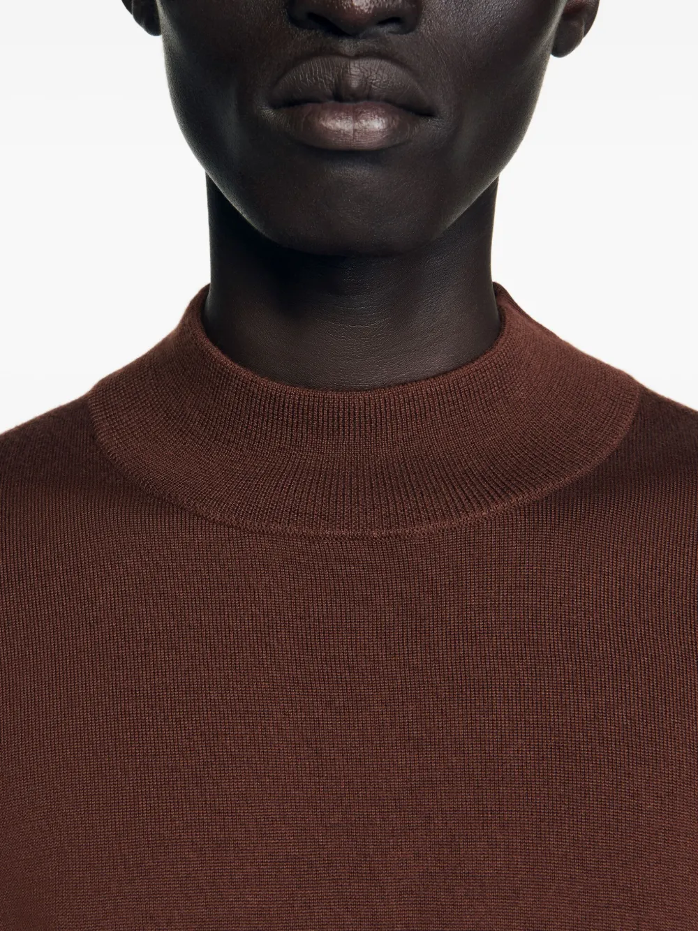 SANDRO Trui met ronde hals Bruin