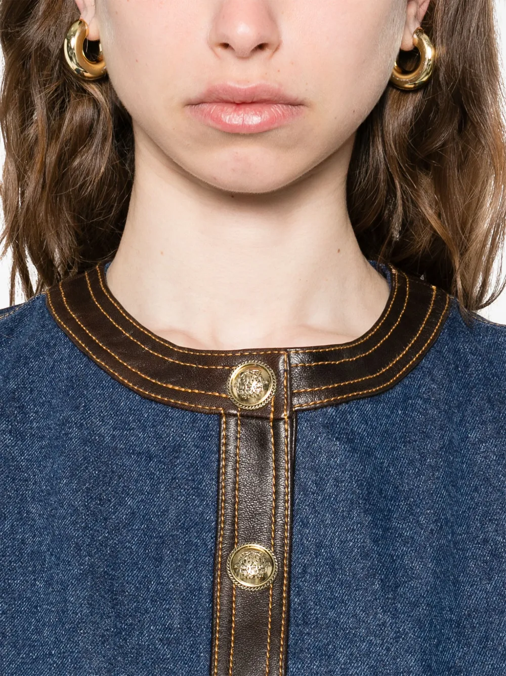 SANDRO Denim gilet Blauw