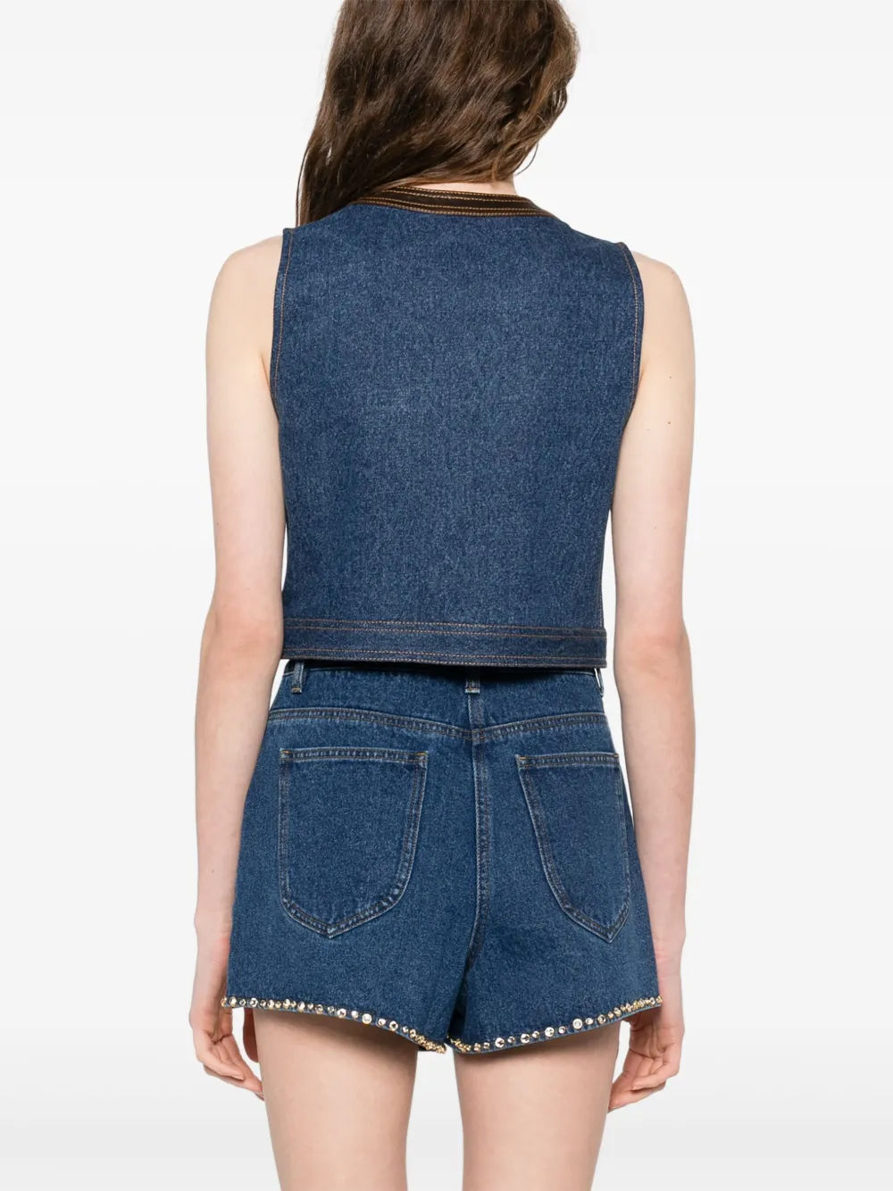 SANDRO Denim gilet Blauw