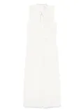 SANDRO draped midi dress - White