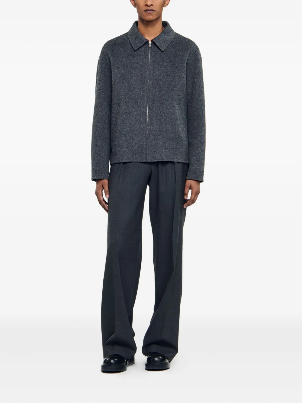 SANDRO Shirtjack met rits Grijs