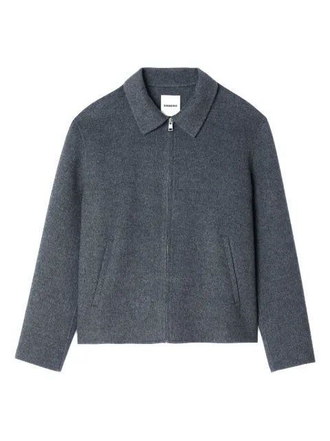 SANDRO zip-front shirt jacket