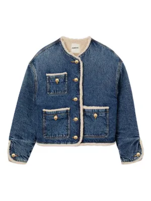 【Sandro:サンドロパリ】デニムジャケット SANDRO バイカラー デニムジャケット | ニュートラル | FARFETCH JP