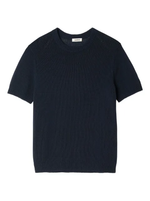 SANDRO short-sleeved crew-neck sweater